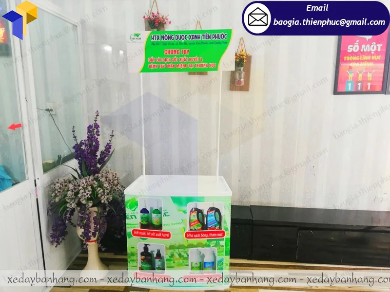 booth nhựa bán hàng lắp ráp