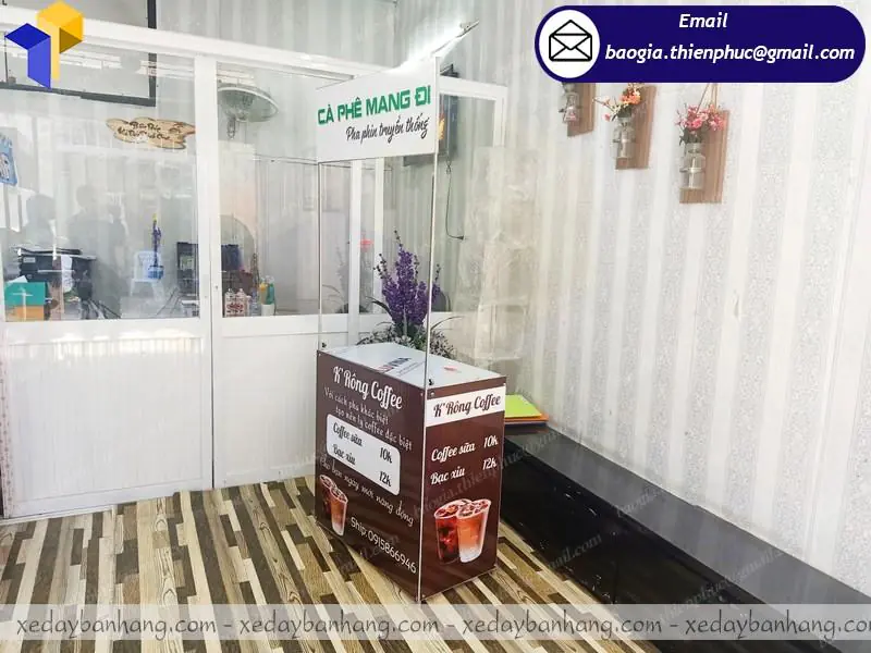 mẫu quầy bán cafe di động đẹp