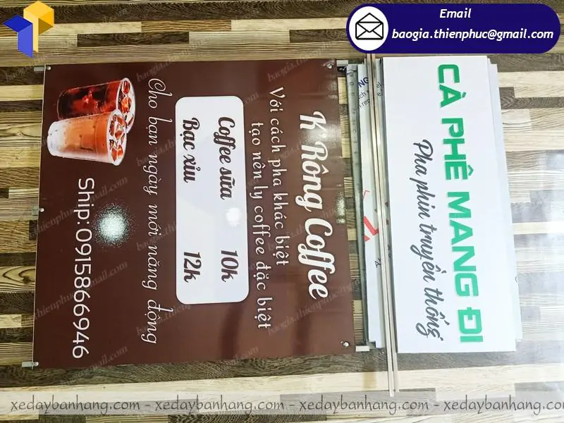 quầy sắt mini bán coffee