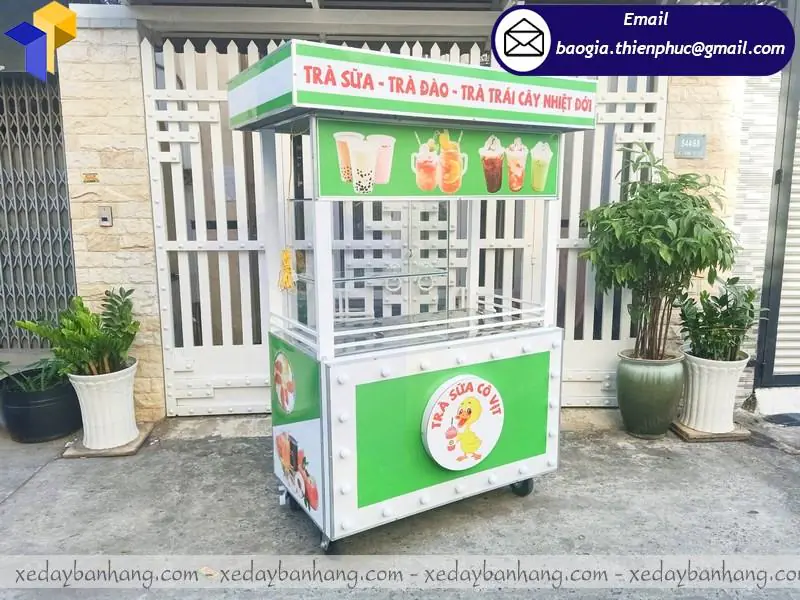 giá xe bán trà sữa thiết kế đẹp