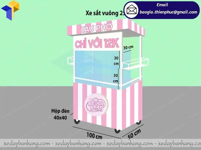 thiết kế xe bán thức ăn nhanh đẹp