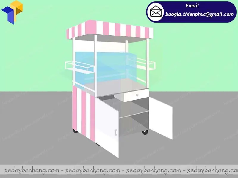 thiết kế xe đồ ăn vặt theo yêu cầu