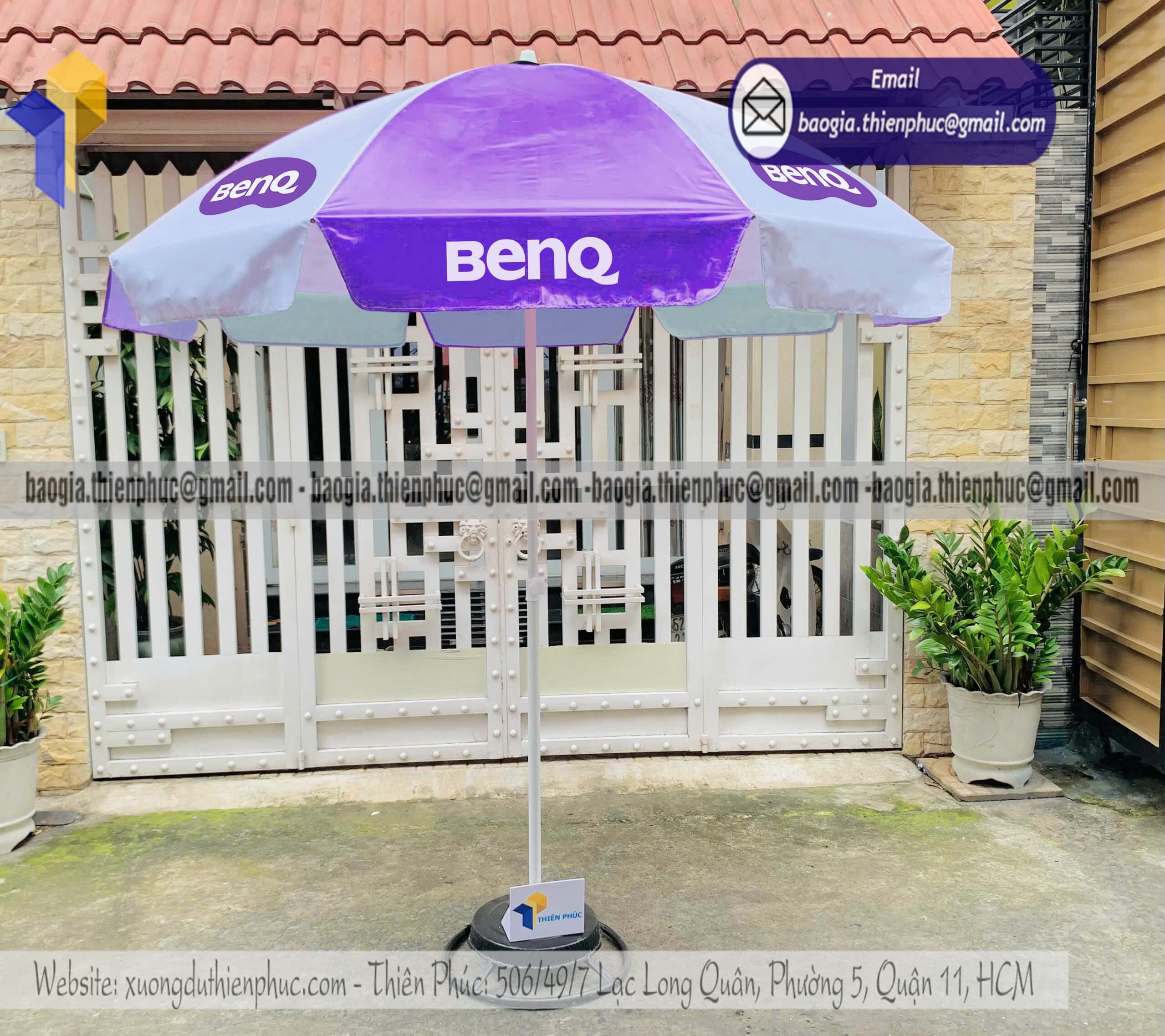 Báo giá in dù tròn quảng cáo chịu gió ngoài trời cho cửa hàng đồ uống ngoài trời