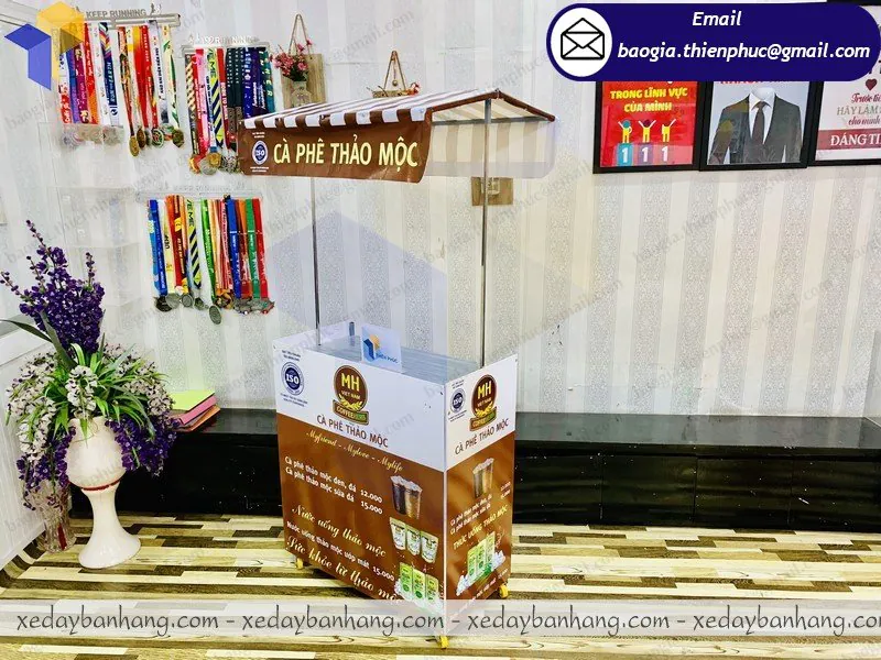 xe lắp ráp bán cà phê thảo mộc đẹp