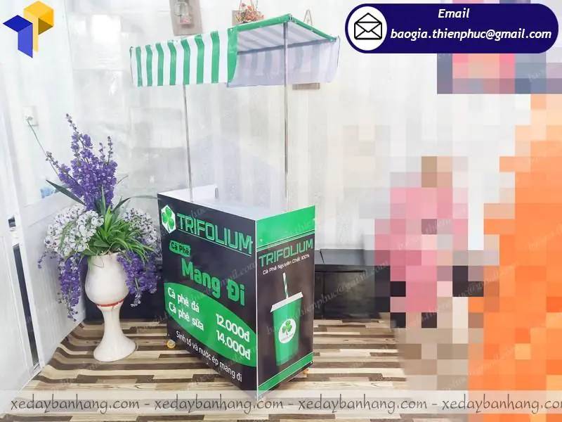 giá tủ lắp ráp bán cafe mang đi