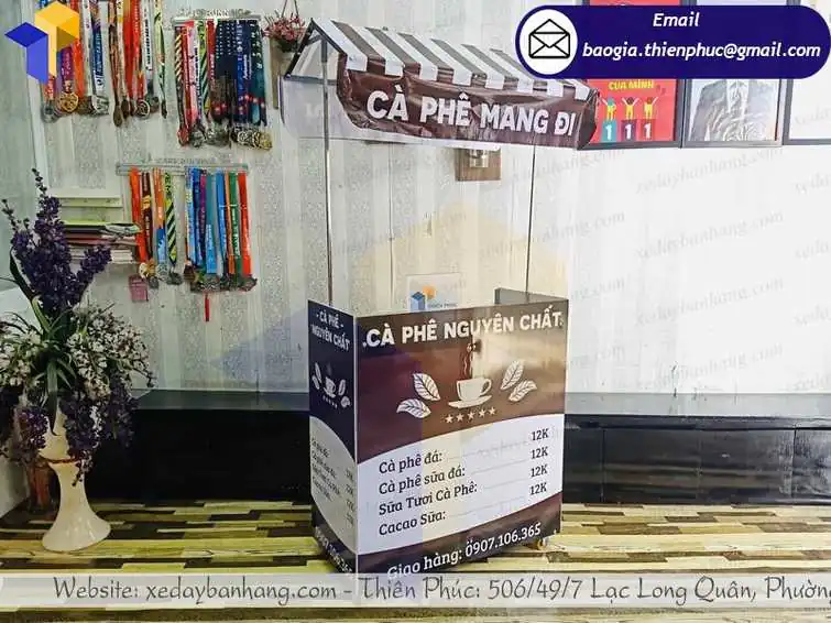 bảng báo giá  xe cafe lưu động