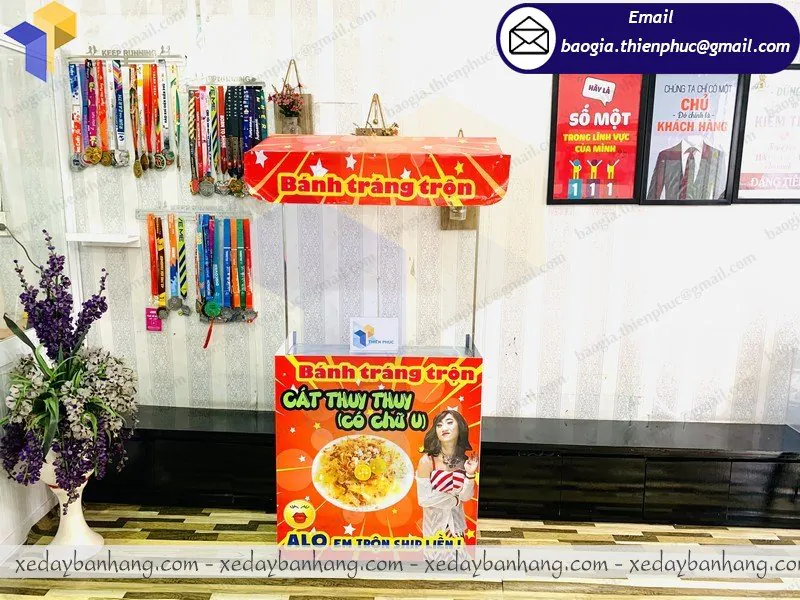 báo giá booth lắp ráp bán bánh tráng trộn