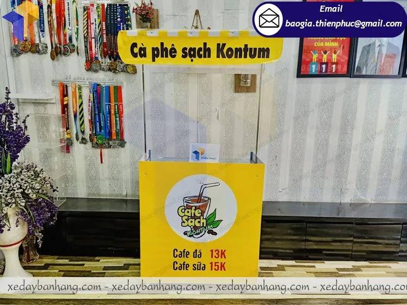 báo giá booth lắp ráp bán cafe sạch