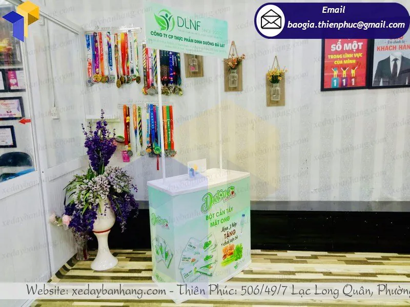 báo giá booth nhựa bán thực phẩm