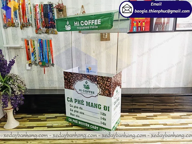 báo giá booth tháo lắp bán cafe
