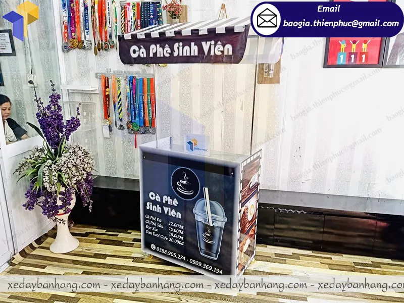 báo giá booth tháo rời bán cafe