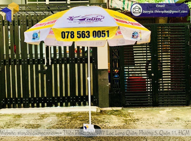 báo giá ô dù che quảng cáo