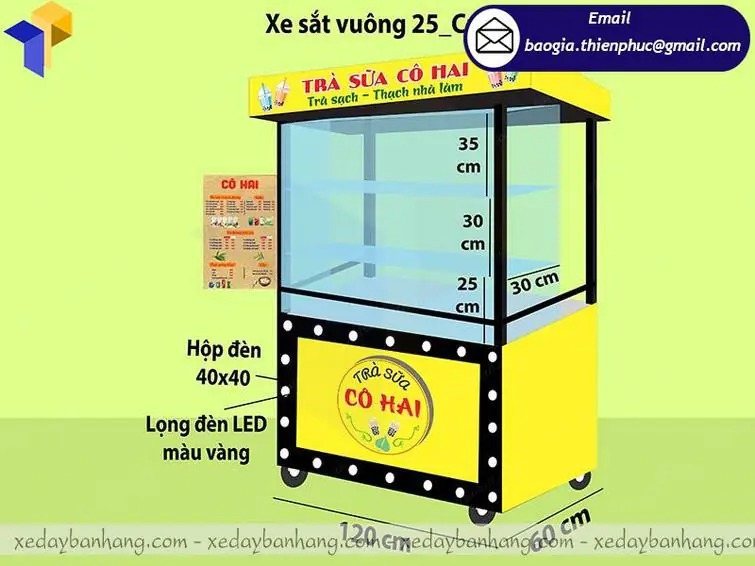 báo giá quầy bán sinh tố trà sữa