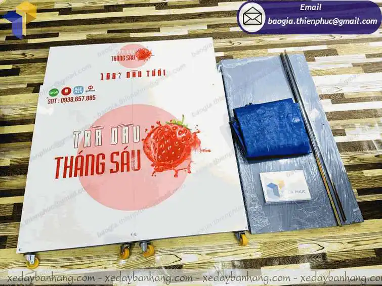 báo giá quầy bán trà dâu lưu động