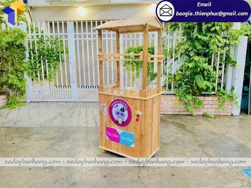 báo giá quầy gỗ bán trà sữa