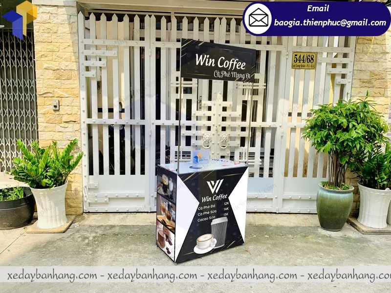 báo giá quầy sampling sắt bán cafe hcm