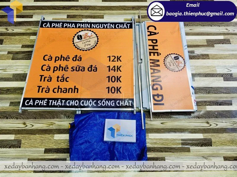 báo giá quầy sampling sắt bán cafe