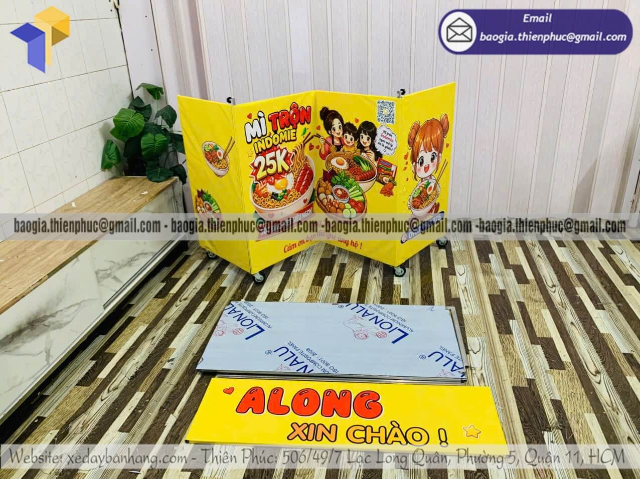 Báo giá quầy xếp bán mì trộn đường phố lắp ráp bán đồ ăn giá tốt tphcm