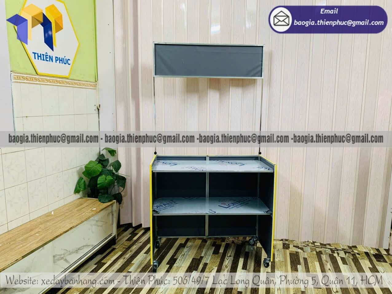 Báo giá quầy xếp bán mì trộn đường phố lắp ráp lưu động giá cực ưng