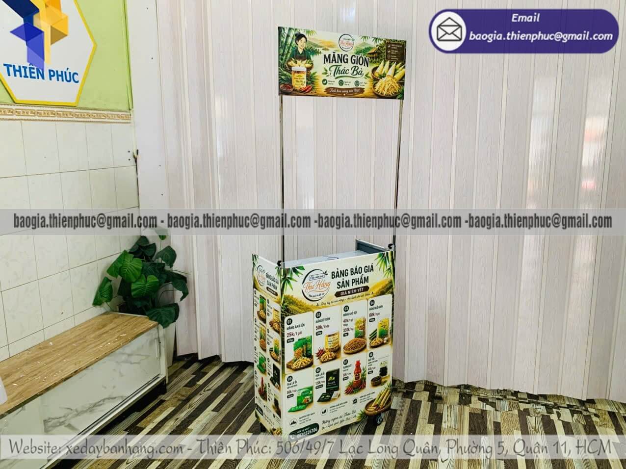 Báo giá quầy xếp trưng bày đồ ăn mini ngoài trời gia công quầy bán hàng mini gọn đẹp