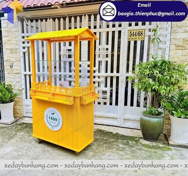 báo giá tủ bán trà sữa bằng gỗ