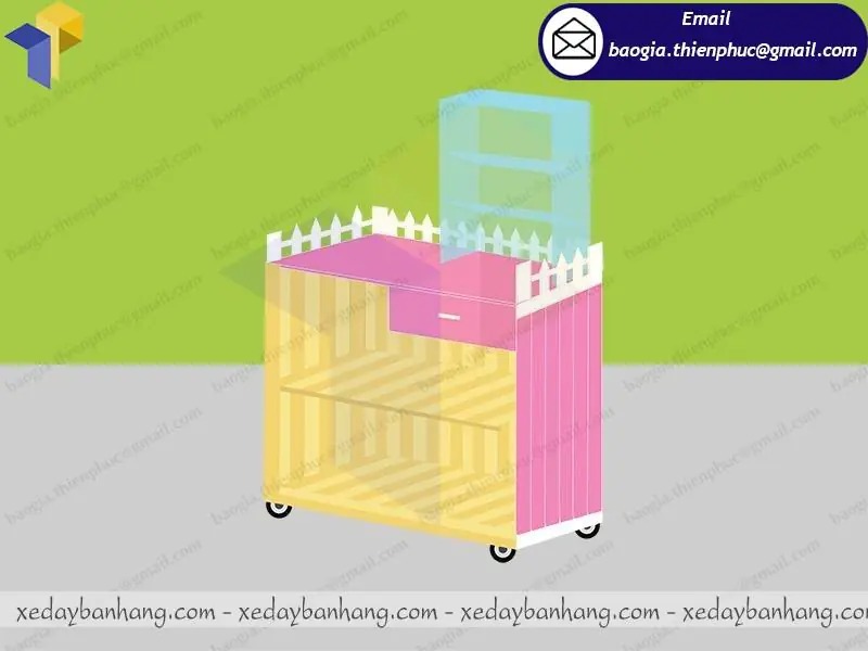 báo giá tủ trưng bày xiên que