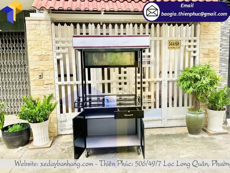 báo giá xe bán cafe vỉa hè inox
