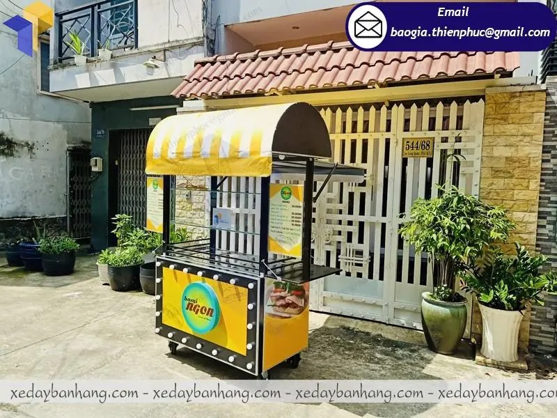 báo giá xe bánh mì hamburger inox
