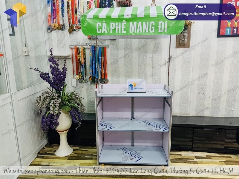 Báo giá xe cà phê gấp gọn