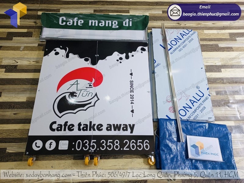 báo giá xe cafe mang đi giá rẻ