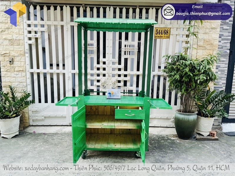 báo giá xe cafe take away bằng gỗ