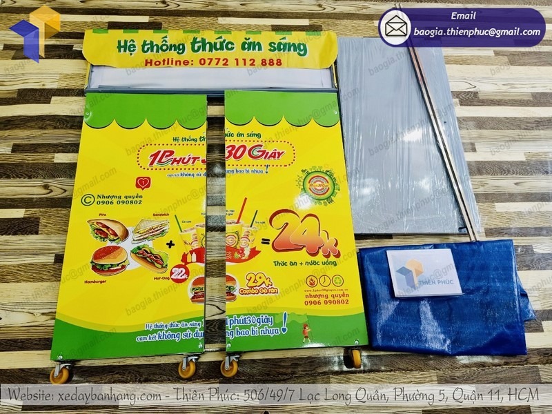 báo giá xe đẩy bán đồ ăn sáng