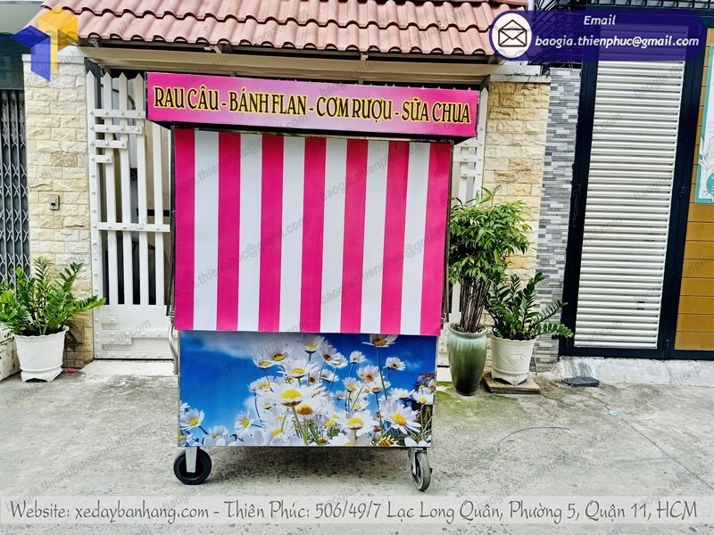 báo giá xe đẩy inox bán đồ ăn vặt