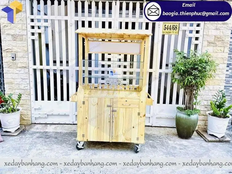 báo giá xe gỗ bán cafe take away