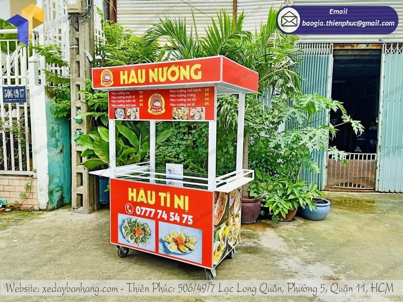 báo giá xe inox bán đồ nướng