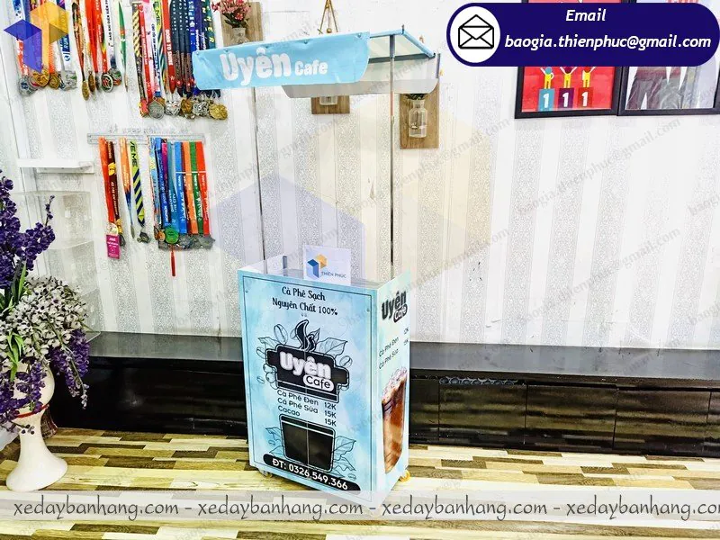 thiết kế xe lắp ráp bán cà phê