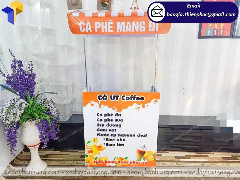 tủ bán cafe mang đi lắp ráp