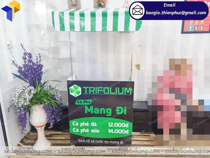quầy cafe take away lắp ráp lưu động