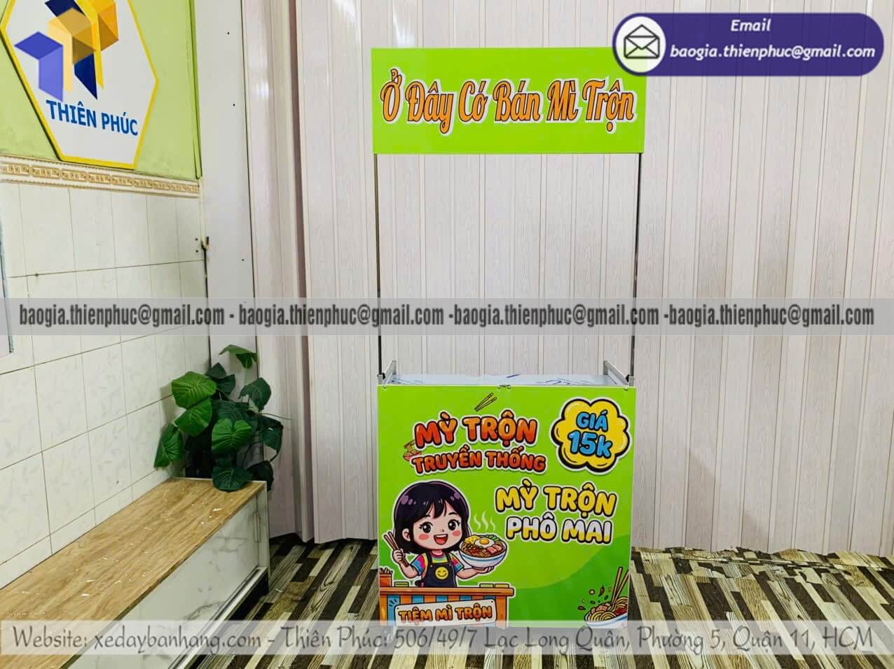 Báo giá xe xếp bán mì trộn lắp ráp hàng rong giá rẻ Báo giá xe xếp bán mì trộn lắp ráp hàng rong giá rẻ