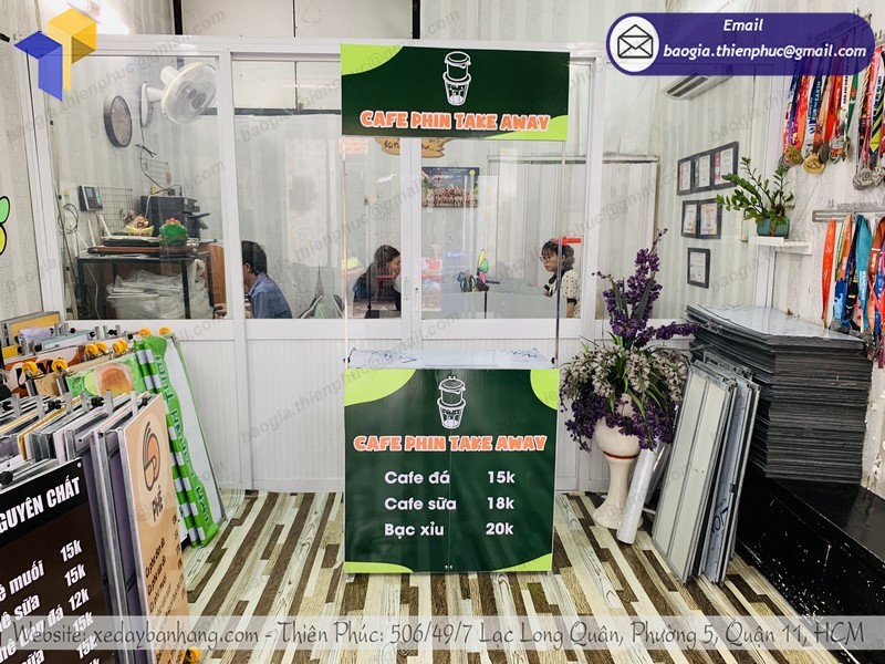 Booth bán cà phê lắp ráp mang đi uy tín