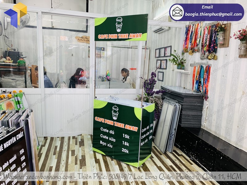 Booth bán cà phê lắp ráp mang đi