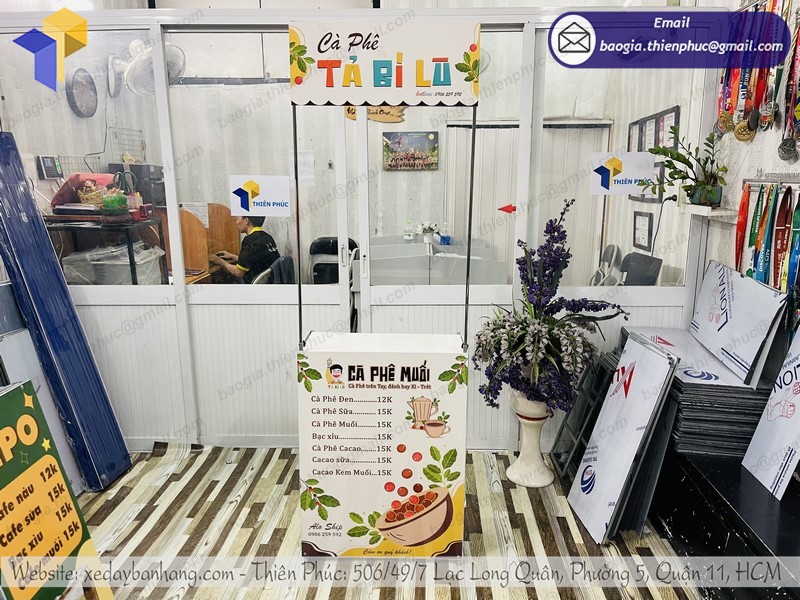 booth bán cà phê nhỏ gọn TPHCM
