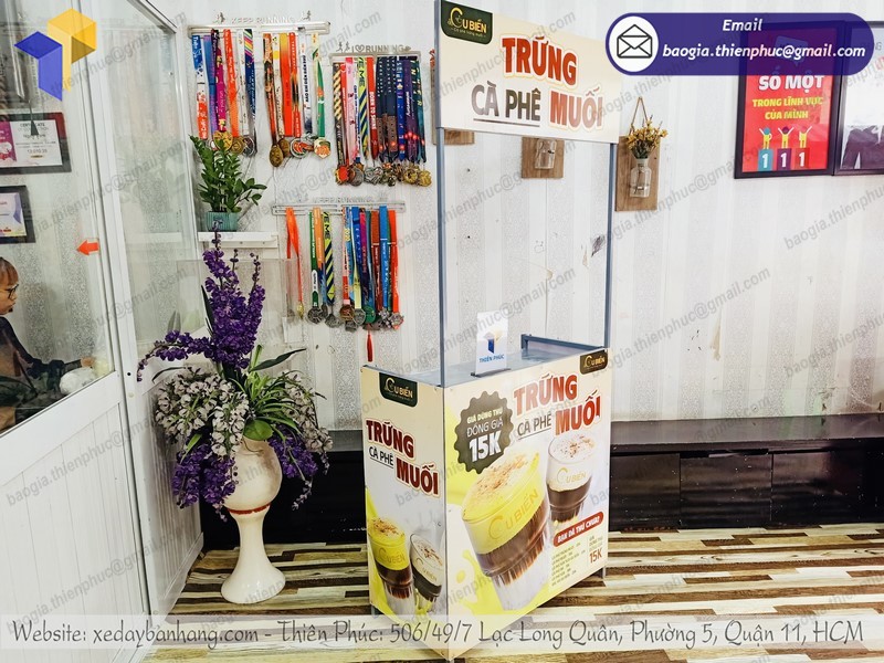 booth bán cà phê trứng mang đi rẻ