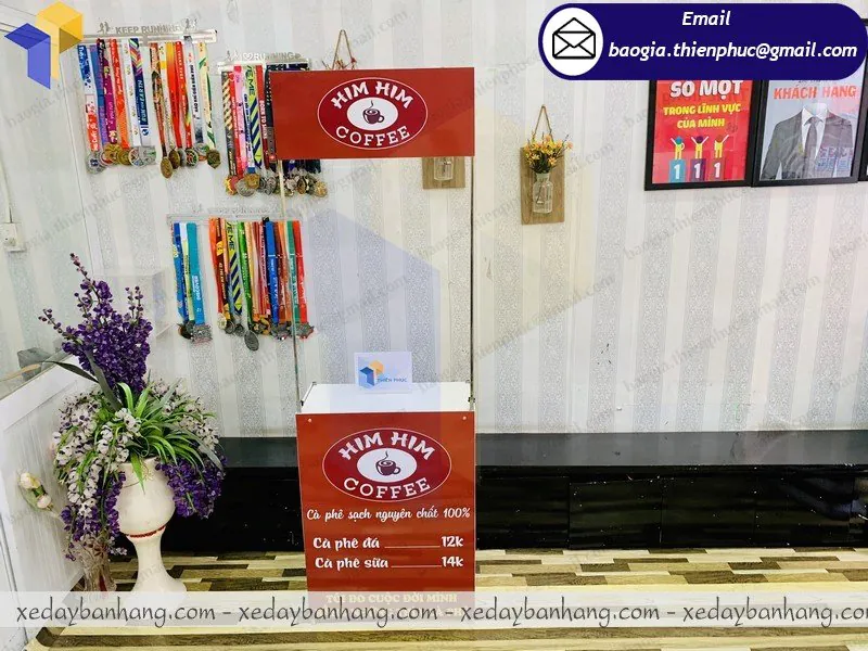 booth bán cafe cacao bằng sắt giá bao nhiêu