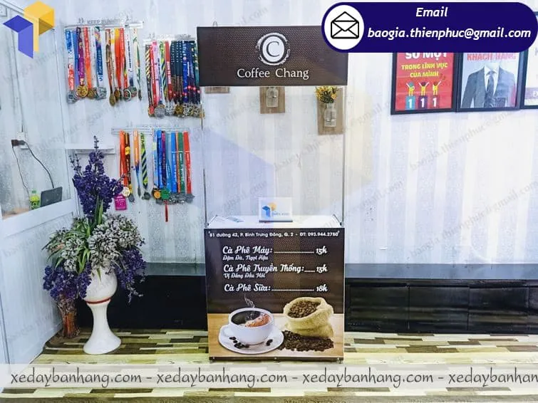 booth bán cafe di động bằng sắt đẹp