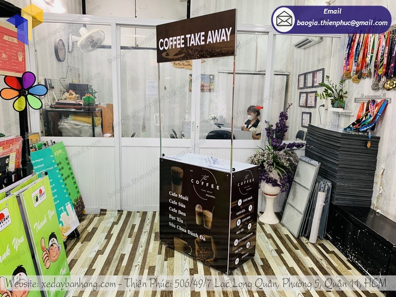 booth bán café lắp ráp rẻ
