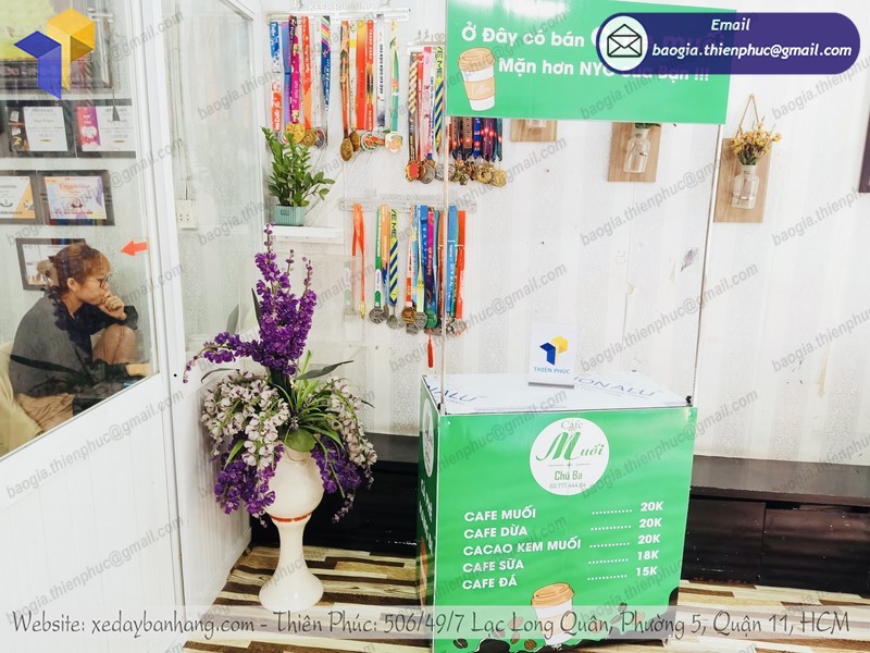 booth bán café muối đẹp