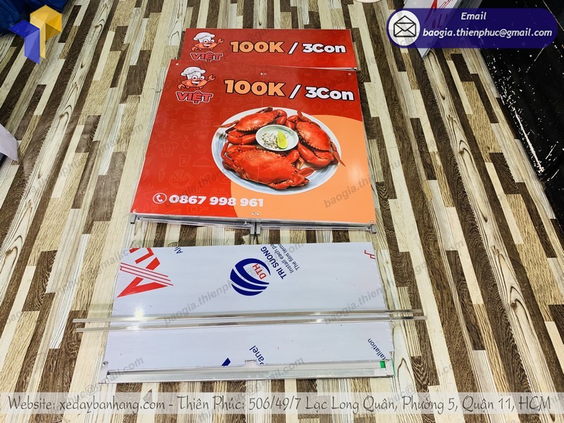 booth bán cua lắp ráp đẹp