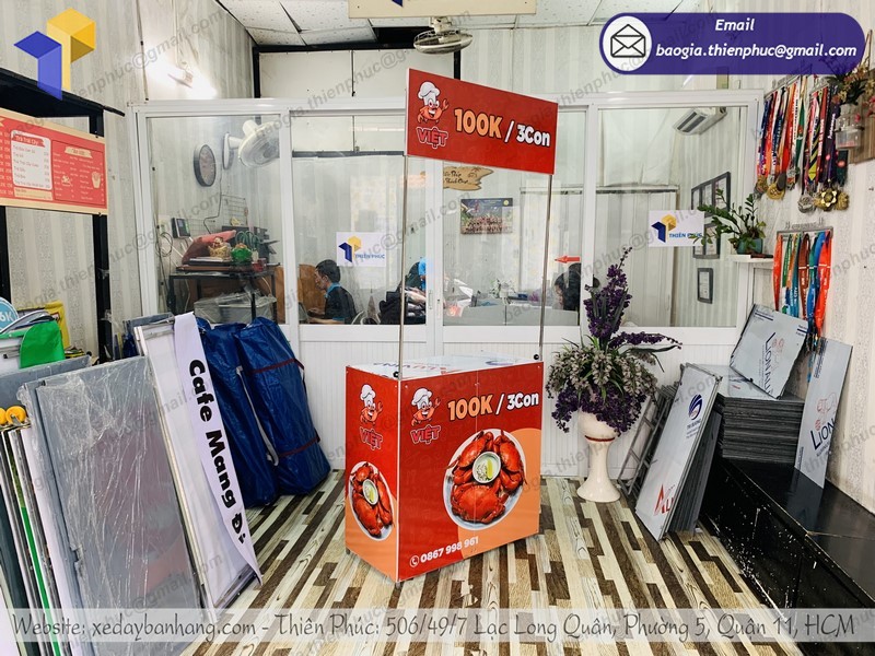 booth bán cua lắp ráp rẻ