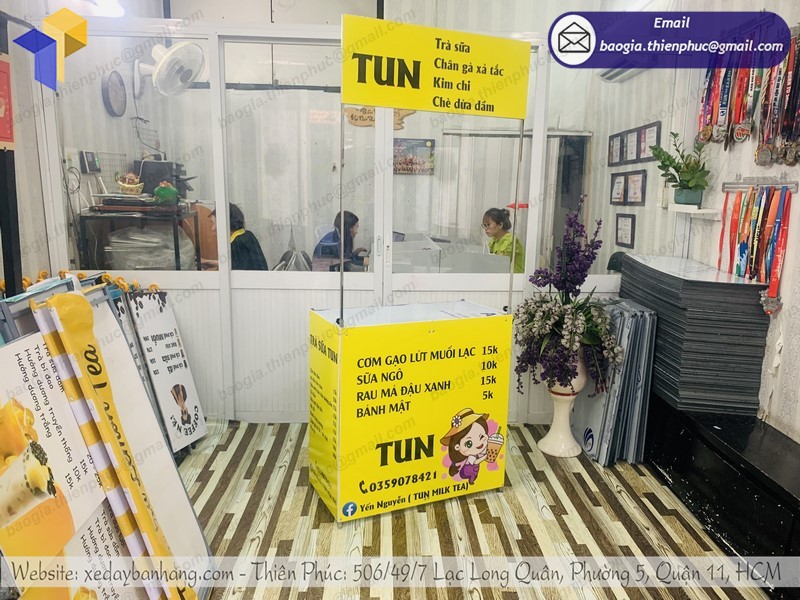 booth bán đồ ăn vặt vỉa hè rẻ